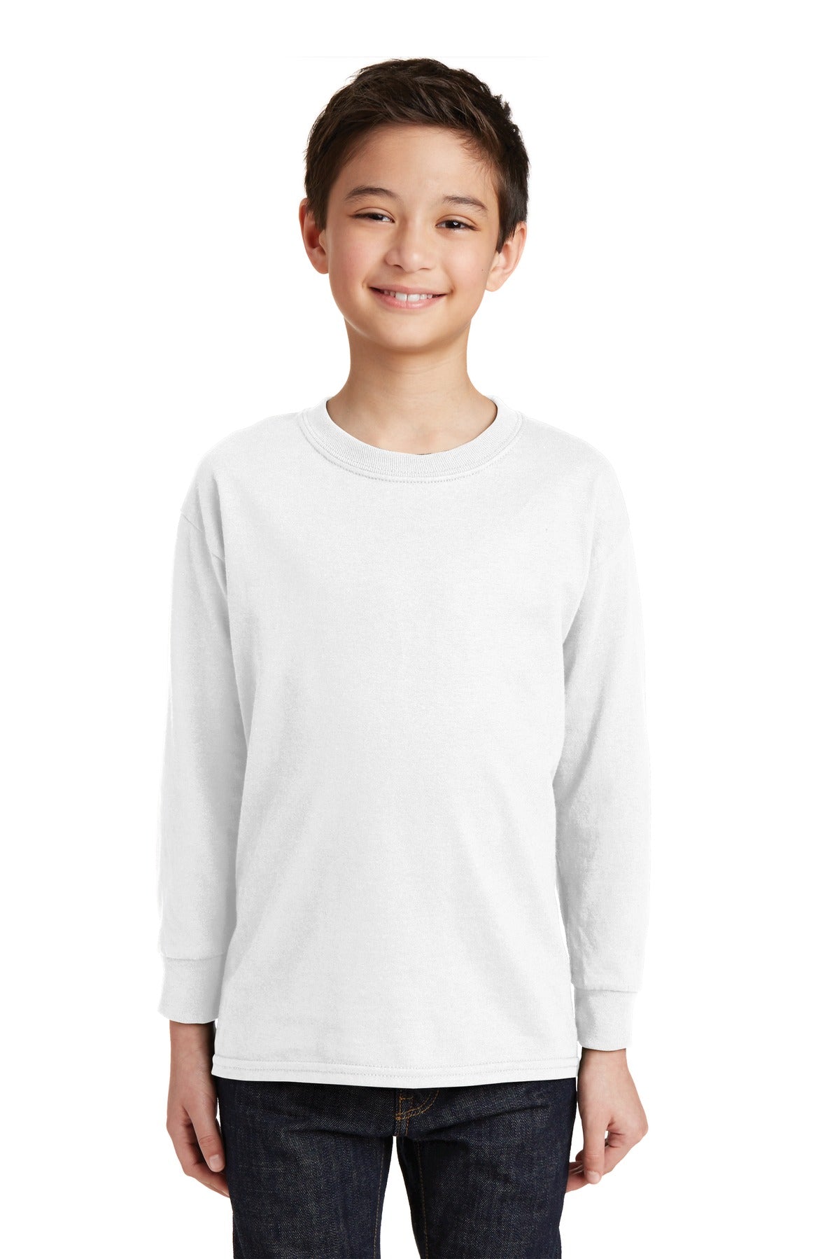 Gildan ® Youth Heavy Cotton ™ 100% Cotton Long Sleeve T-Shirt. 5400B