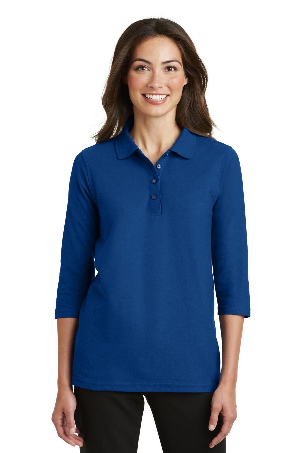 Port Authority ® Women's Silk Touch™ 3/4-Sleeve Polo. L562