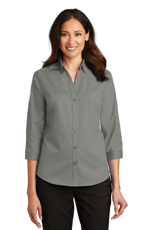 Port Authority ® Women's 3/4-Sleeve SuperPro ™ Twill Shirt. L665