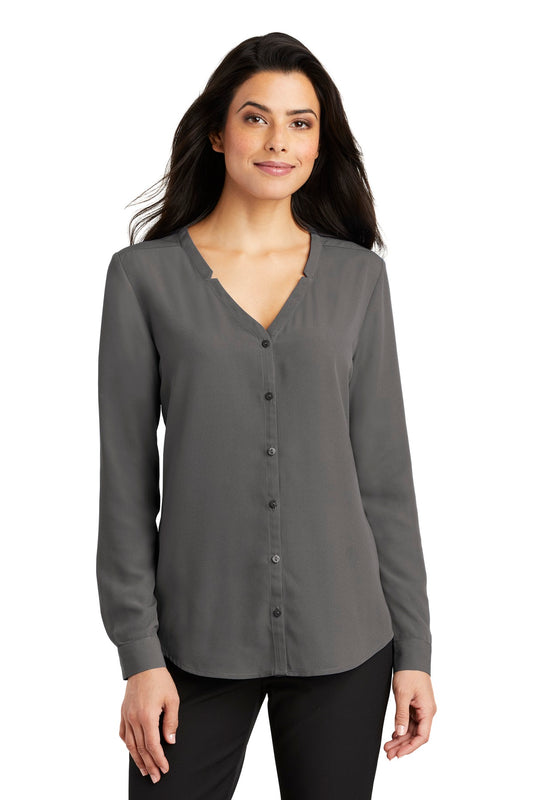 Port Authority ® Women's Long Sleeve Button-Front Blouse. LW700