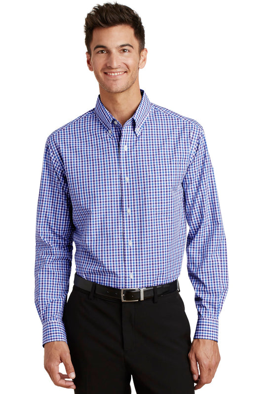 Port Authority ® Long Sleeve Gingham Easy Care Shirt. S654