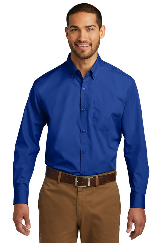 Port Authority ® Tall Long Sleeve Carefree Poplin Shirt. TW100