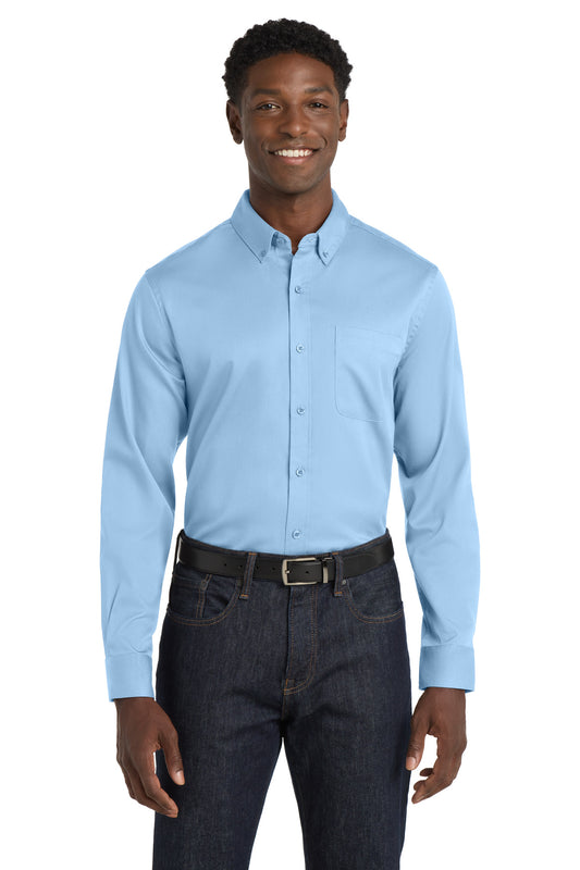 Port Authority ® Long Sleeve SuperPro React ™ Twill Shirt. W808
