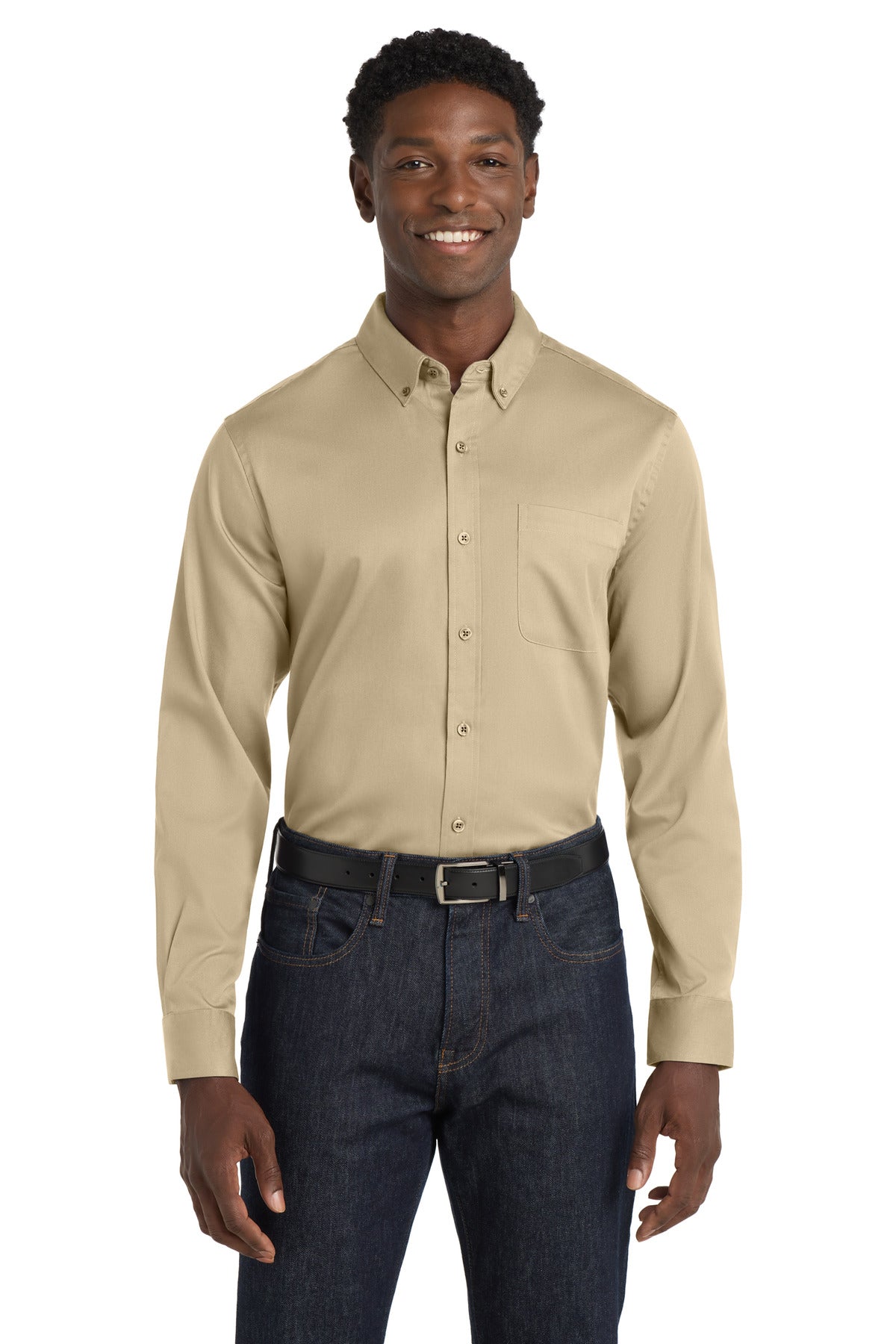 Port Authority ® Long Sleeve SuperPro React ™ Twill Shirt. W808