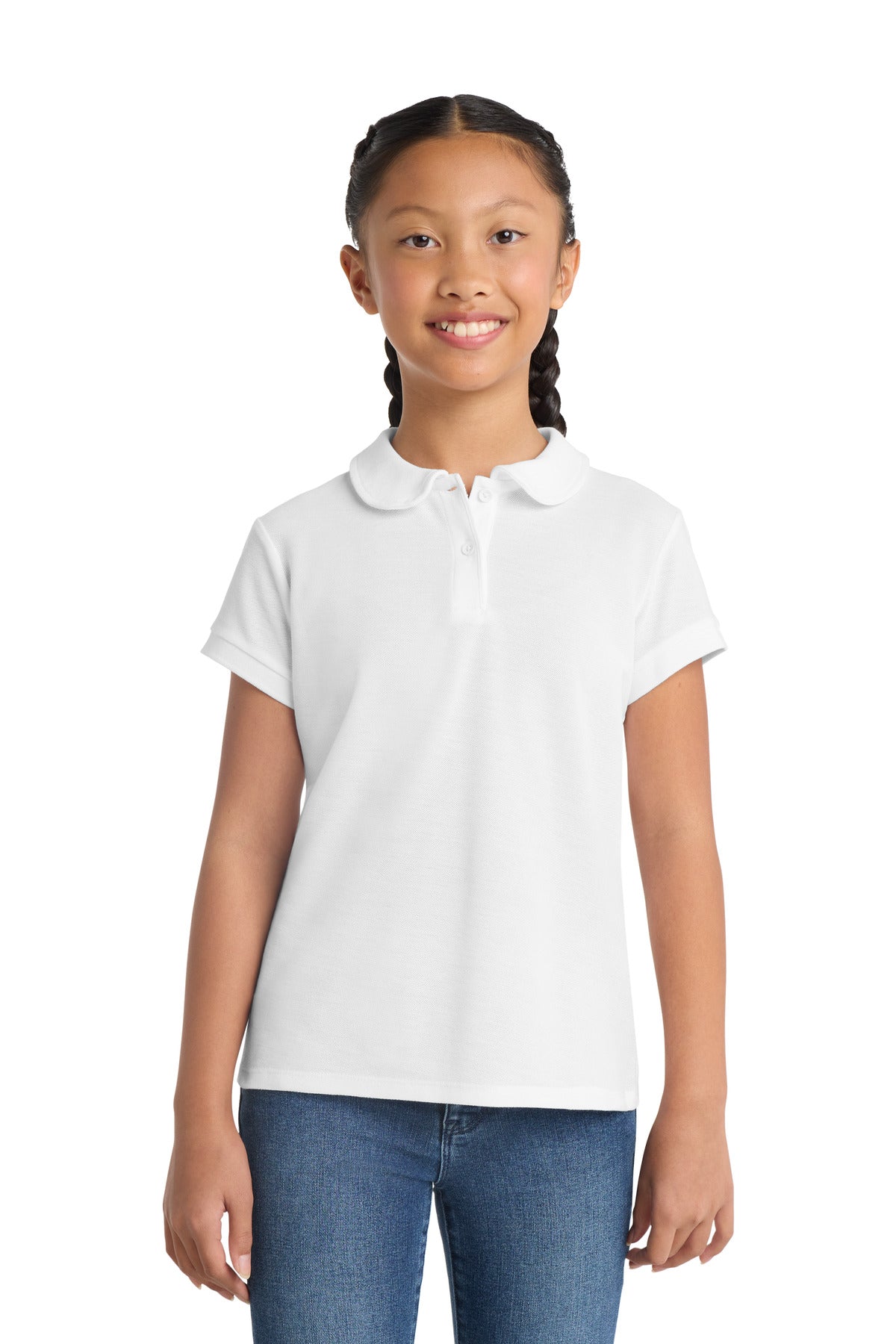 Port Authority ® Girls Silk Touch ™ Peter Pan Collar Polo. YG503