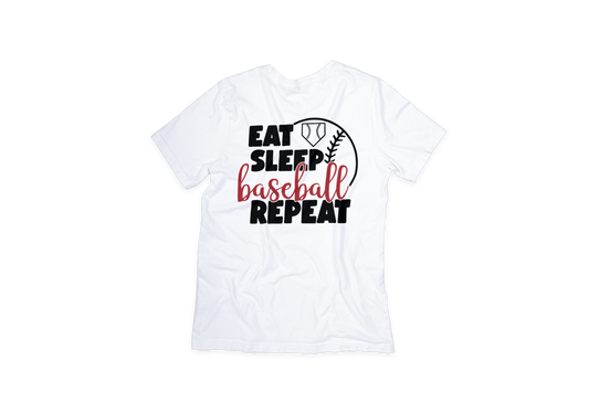 Another Spin on Eat Sleep Baseball Repeat Tee