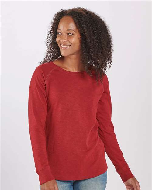 Women's Solid Preppy Patch Long Sleeve T-Shirt