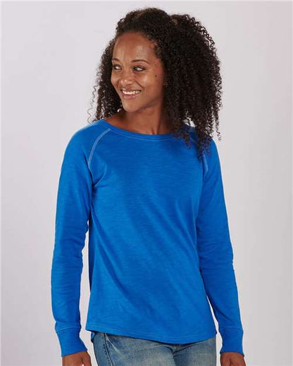 Women's Solid Preppy Patch Long Sleeve T-Shirt