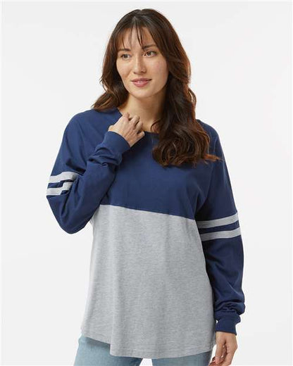 Women's Pom Pom Long Sleeve Jersey T-Shirt