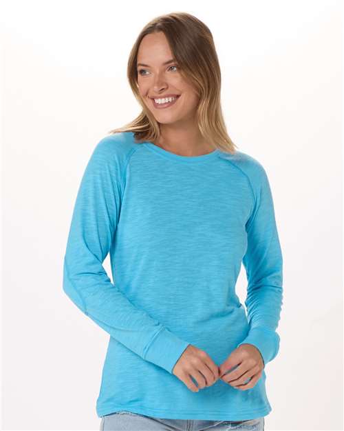 Women's Solid Preppy Patch Long Sleeve T-Shirt