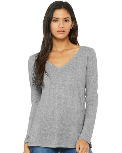 Women's Flowy Long Sleeve V-Neck Tee