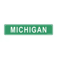 Michigan Metal Road Sign