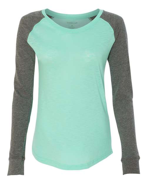 Women’s Preppy Patch Slub Long Sleeve T-Shirt