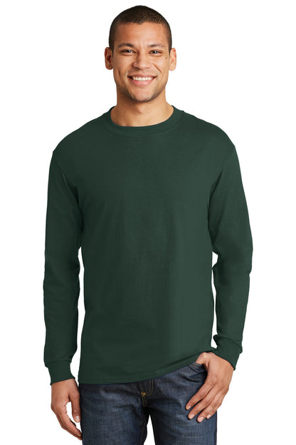 Hanes® Beefy-T® -  100% Cotton Long Sleeve T-Shirt.  5186