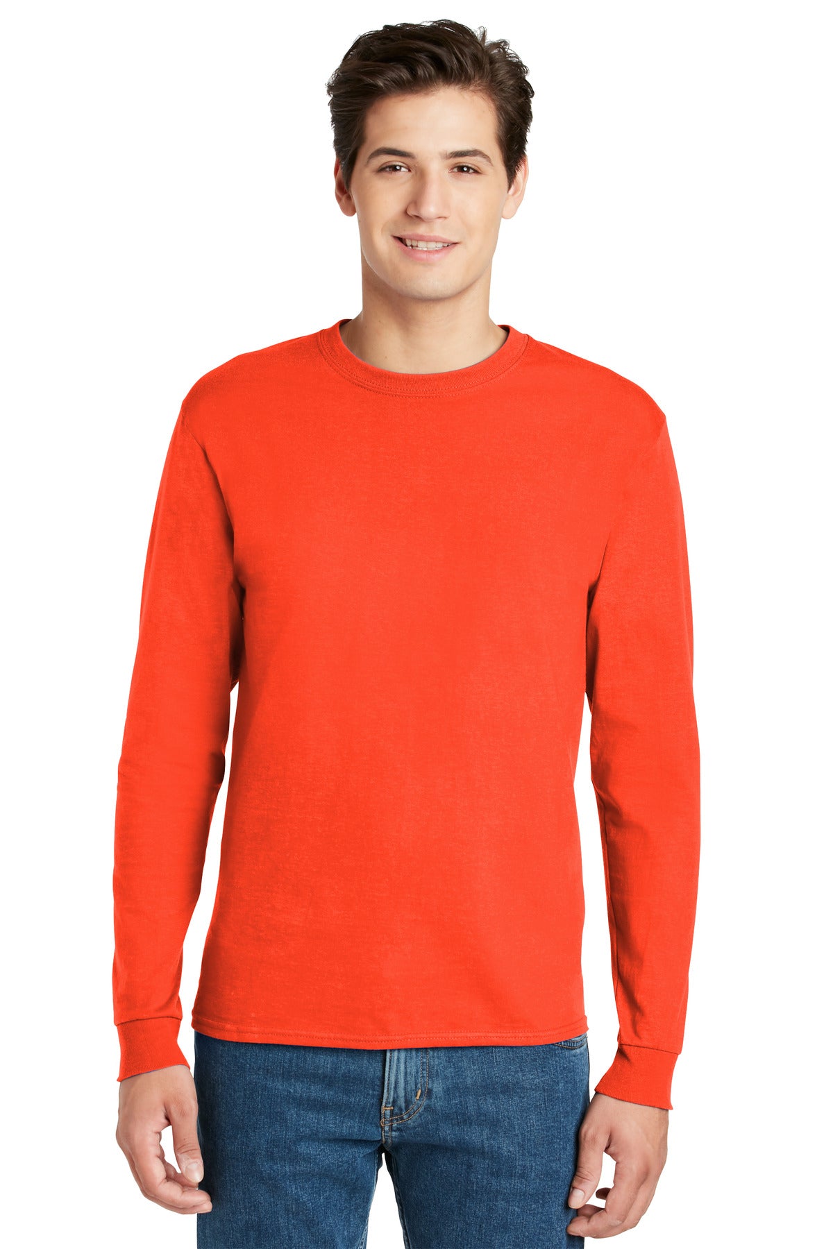 Hanes® - Authentic 100% Cotton Long Sleeve T-Shirt.  5586