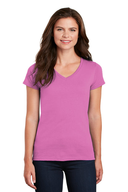 Gildan® Ladies Heavy Cotton™ 100% Cotton V-Neck T-Shirt. 5V00L