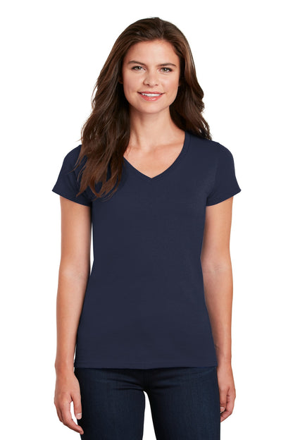 Gildan® Ladies Heavy Cotton™ 100% Cotton V-Neck T-Shirt. 5V00L