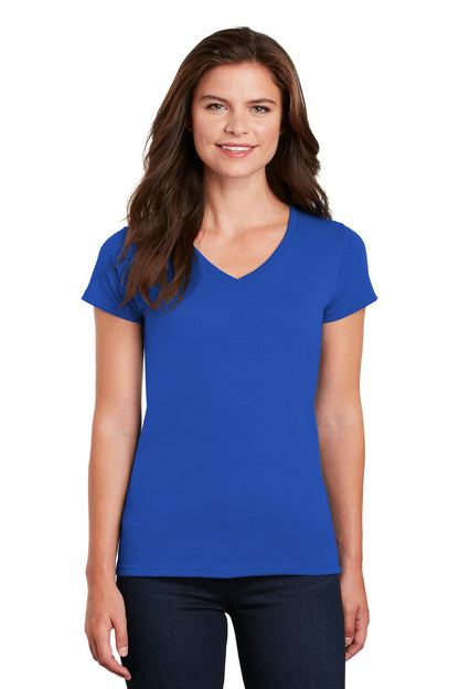 Gildan® Ladies Heavy Cotton™ 100% Cotton V-Neck T-Shirt. 5V00L