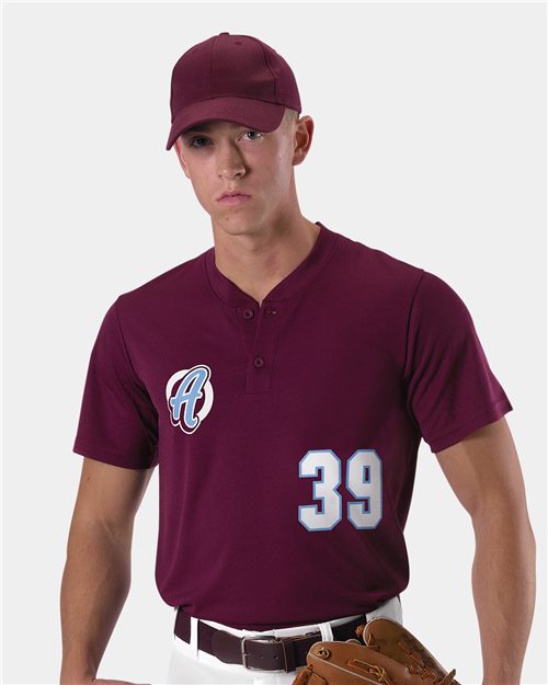 Youth Baseball Two Button Henley Jersey