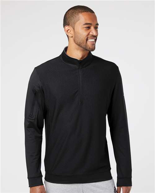 Performance Textured Quarter-Zip Pullover