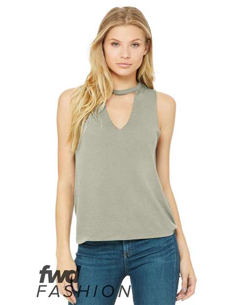 FWD Fashion Women's Flowy Cut Neck Tank