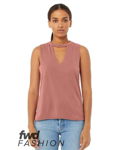 FWD Fashion Women's Flowy Cut Neck Tank