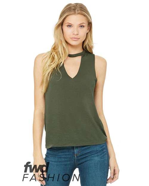 FWD Fashion Women's Flowy Cut Neck Tank