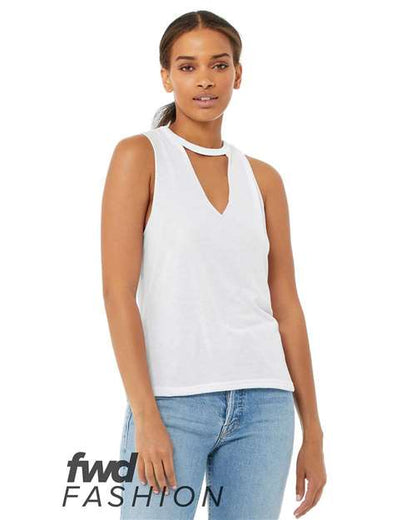 FWD Fashion Women's Flowy Cut Neck Tank