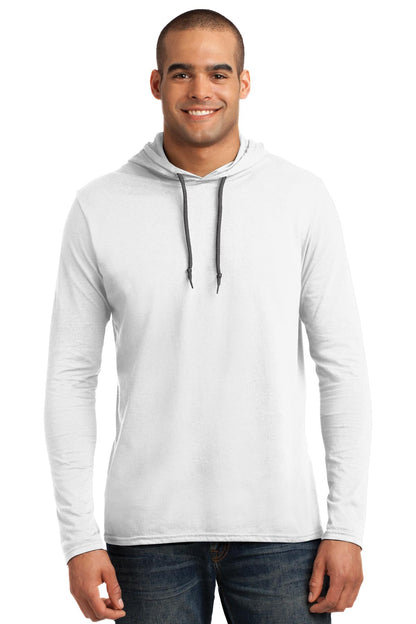 Gildan® 100% Ring Spun Cotton Long Sleeve Hooded T-Shirt. 987