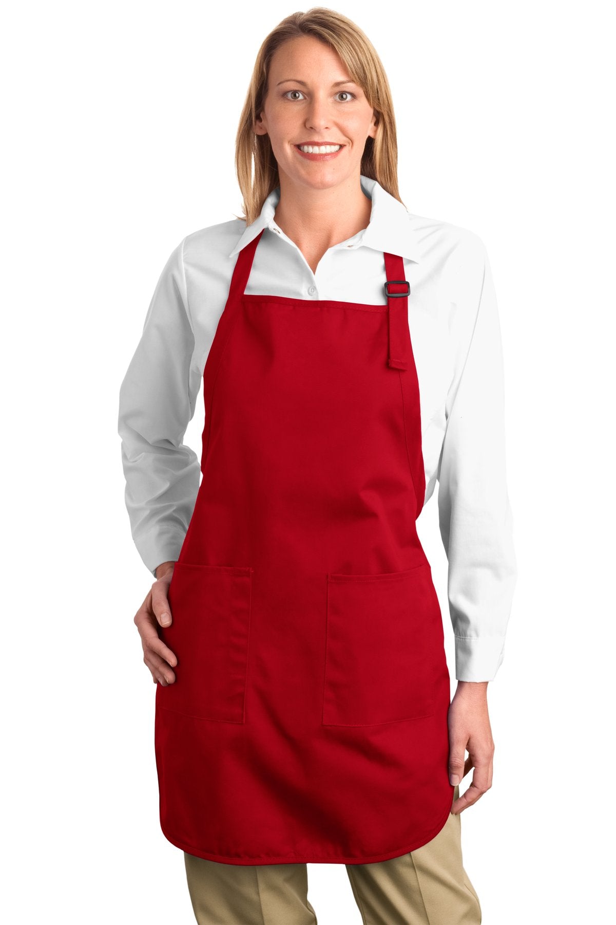 Port Authority® Full-Length Apron with Pockets.  A500