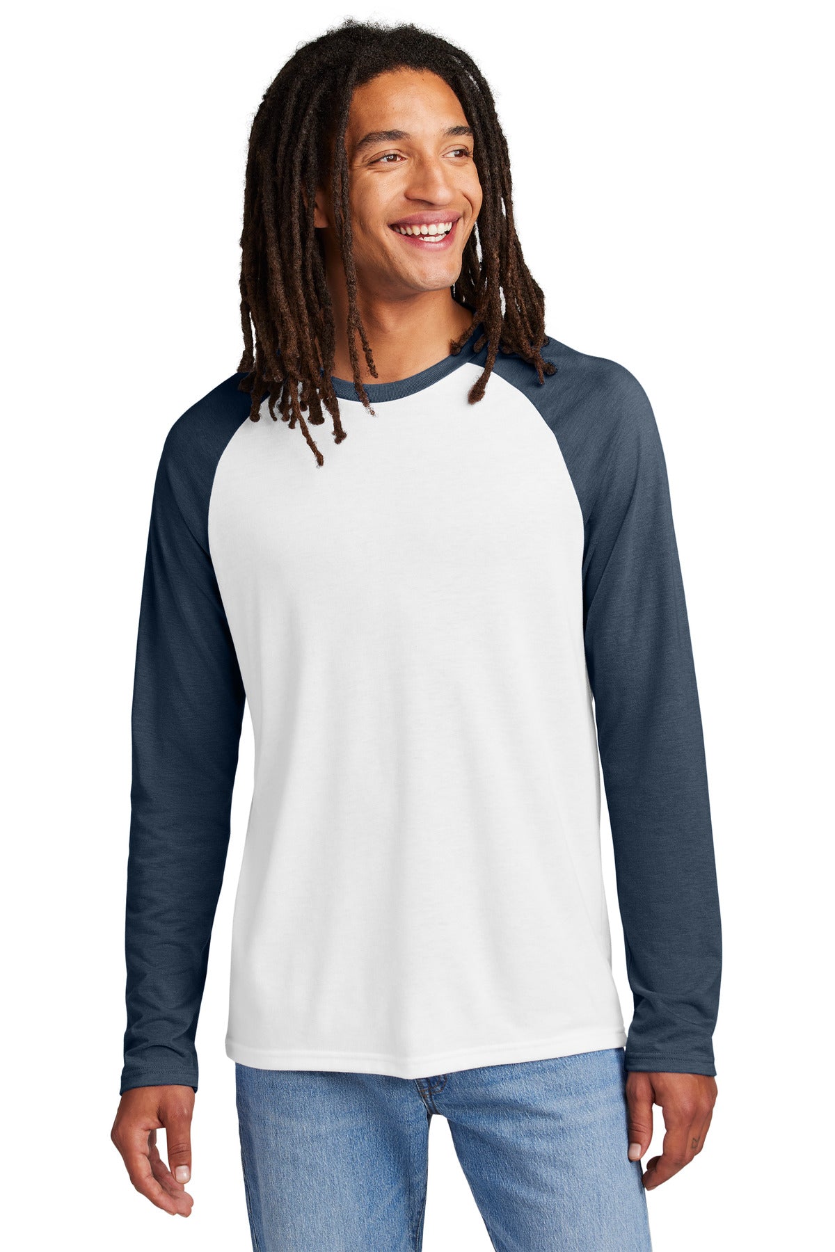 Allmade® Unisex Tri-Blend Long Sleeve Colorblock Raglan AL6009