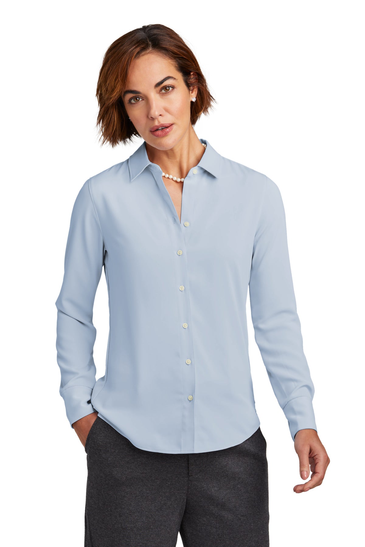 Brooks Brothers® Women's Full-Button Satin Blouse BB18007