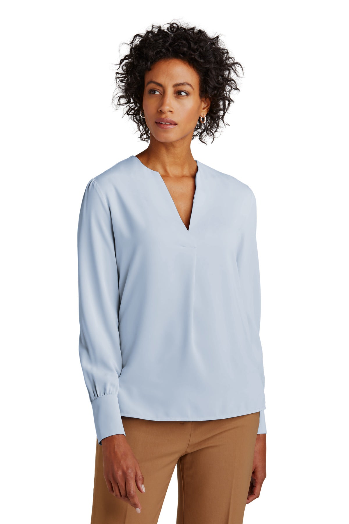 Brooks Brothers® Women's Open-Neck Satin Blouse BB18009