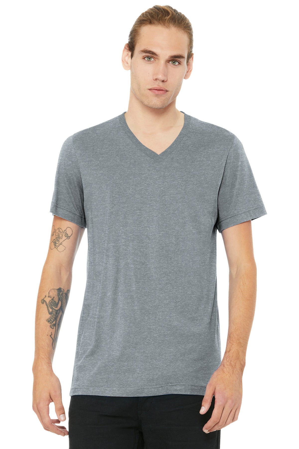 BELLA+CANVAS ®  Unisex Heather CVC V-Neck Tee BC3005CVC