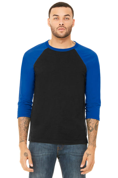 BELLA+CANVAS ® Unisex 3/4-Sleeve Baseball Tee. BC3200