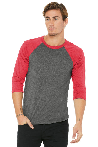 BELLA+CANVAS ® Unisex 3/4-Sleeve Baseball Tee. BC3200