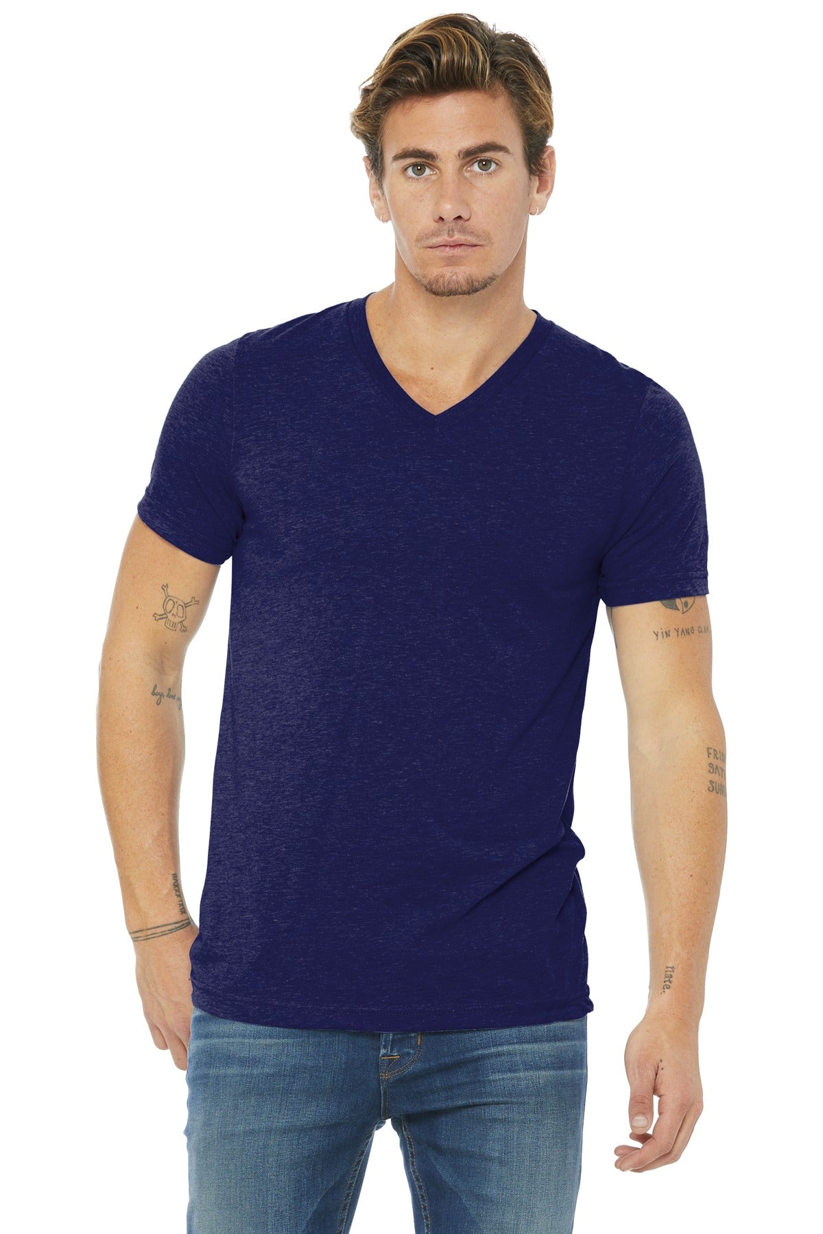 BELLA+CANVAS  ®  Unisex Triblend Short Sleeve V-Neck Te. BC3415