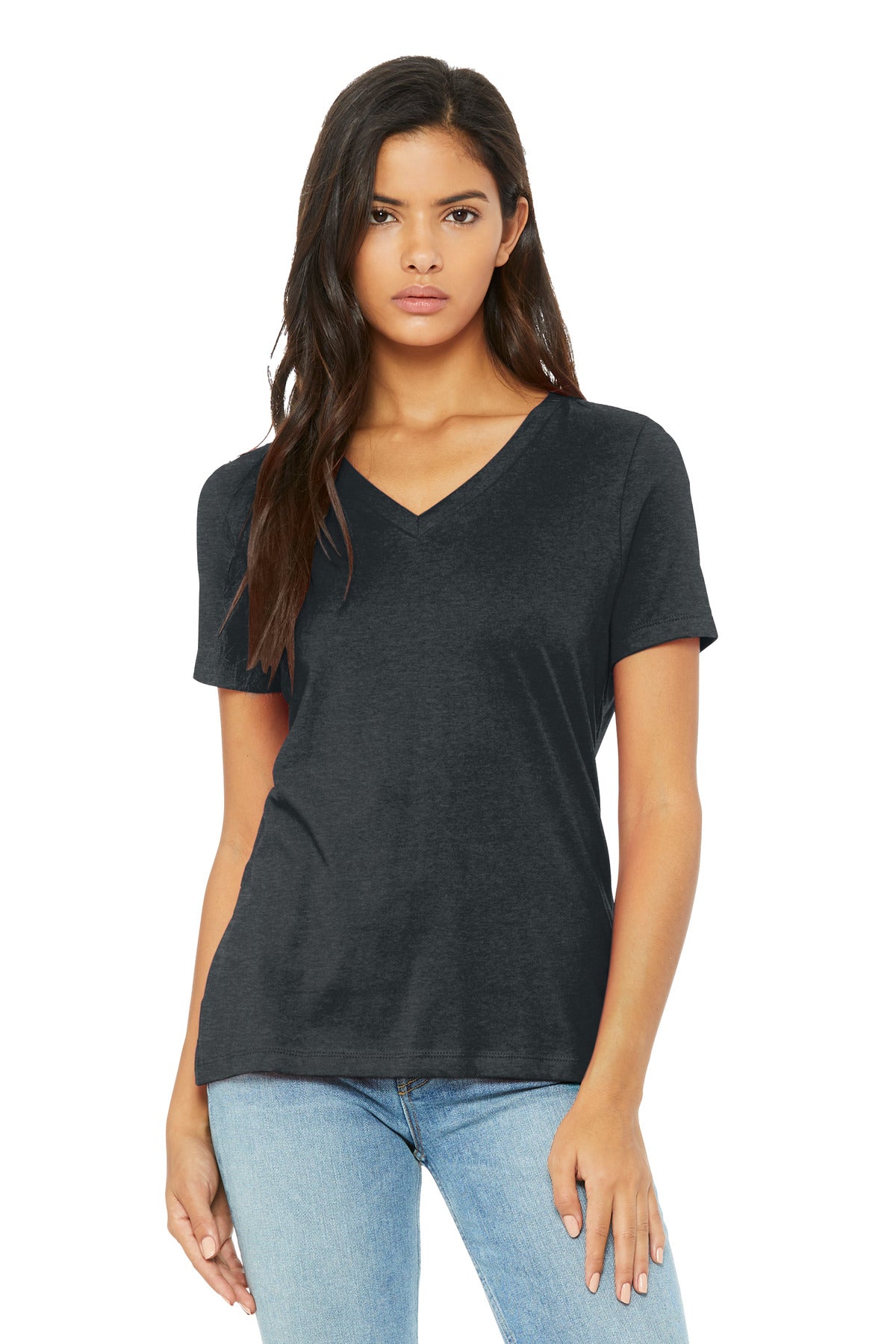 BELLA+CANVAS ®  Women's Relaxed Heather CVC V-Neck Tee BC6405CVC