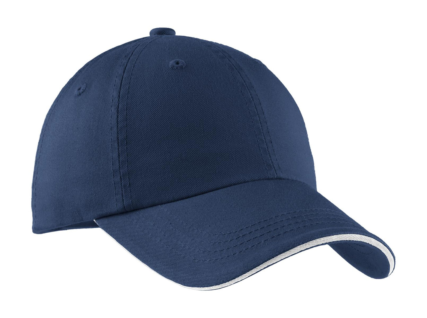 Port Authority® Sandwich Bill Cap with Striped Closure.  C830