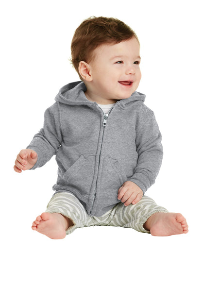 Port & Company® Infant Core Fleece Full-Zip Hooded Sweatshirt. CAR78IZH