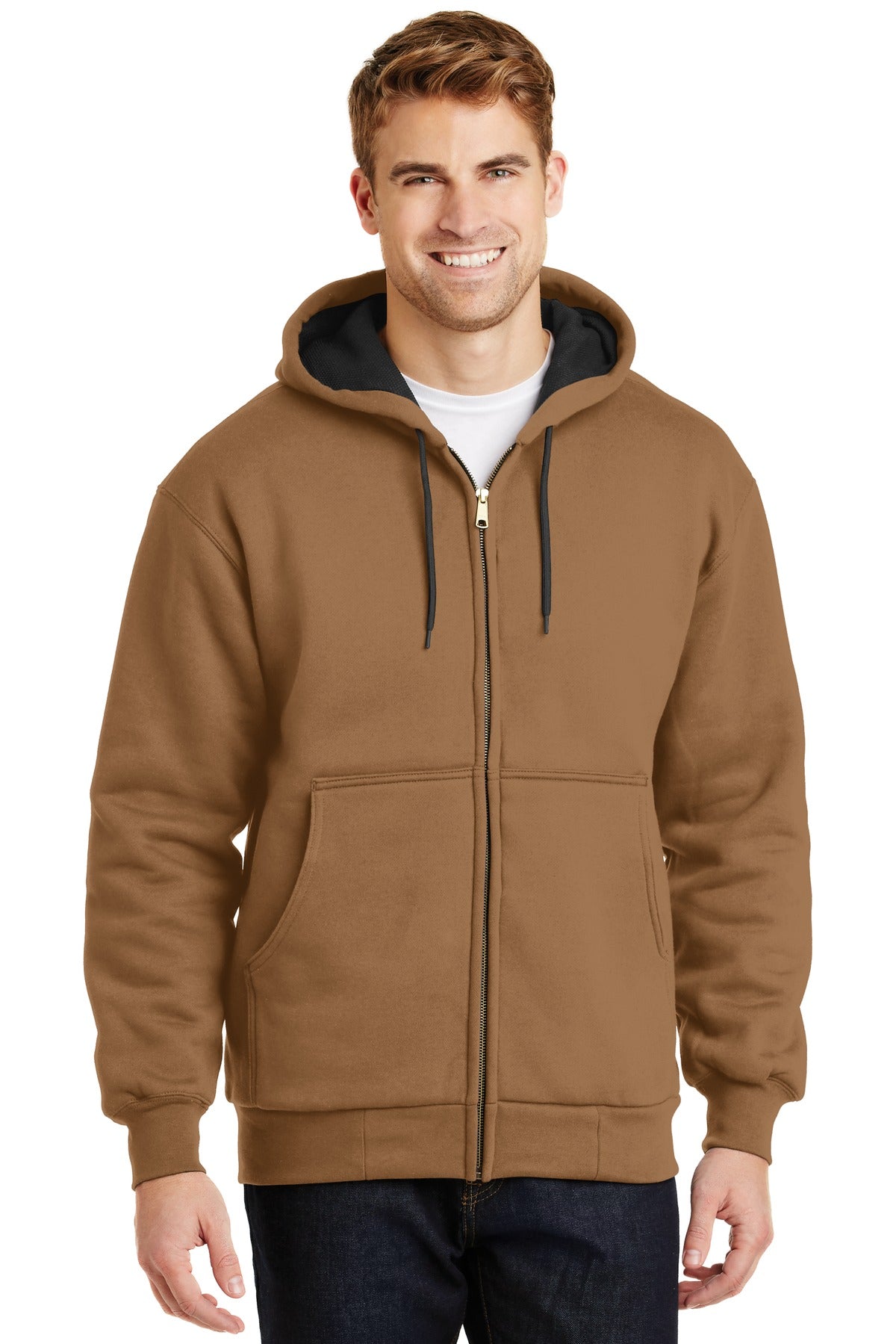 CornerStone® - Heavyweight Full-Zip Hooded Sweatshirt with Thermal Lining.  CS620