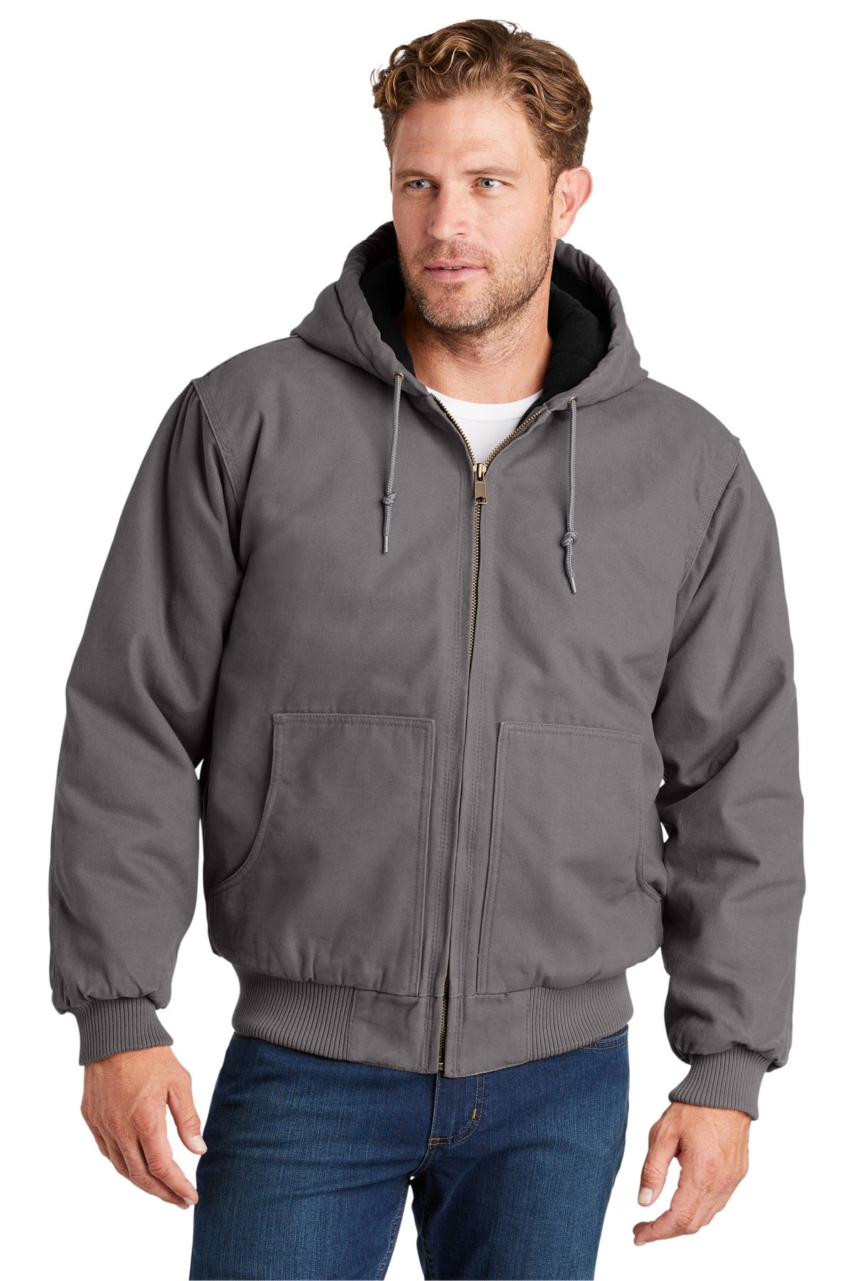 CornerStone® Washed Duck Cloth Insulated Hooded Work Jacket. CSJ41