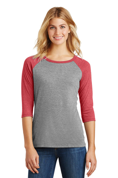 District® Women's Perfect Tri® 3/4-Sleeve Raglan. DM136L