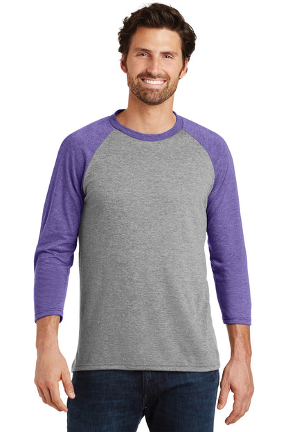 District ® Perfect Tri® 3/4-Sleeve Raglan. DM136