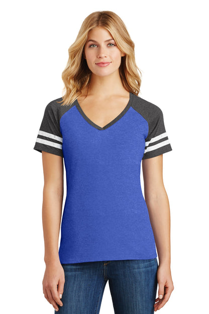 District ® Women's Game V-Neck Tee. DM476