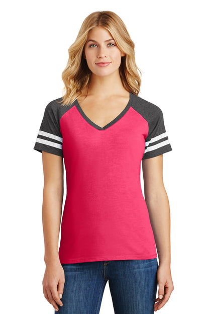 District ® Women's Game V-Neck Tee. DM476