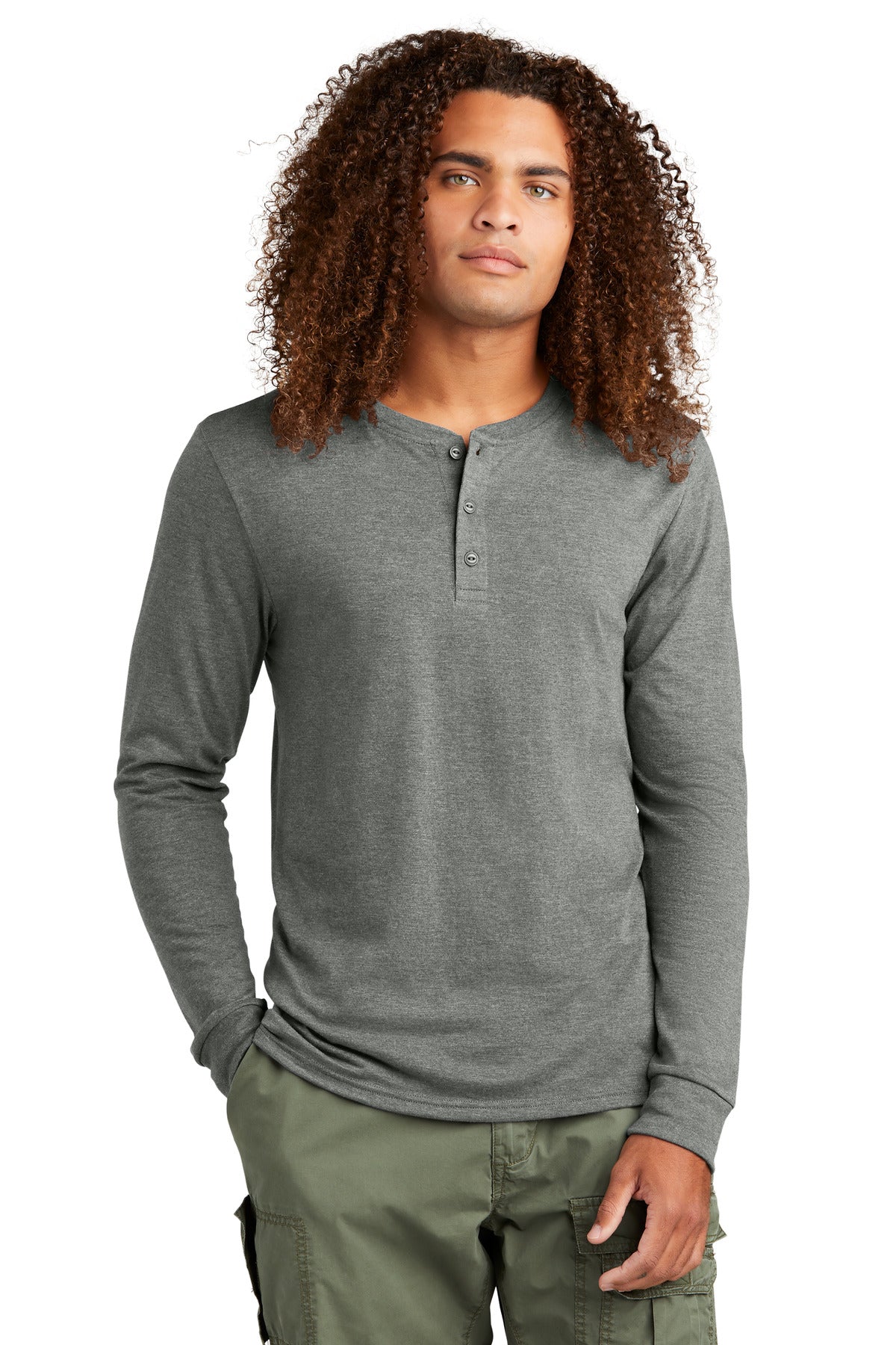 District® Perfect Tri® Long Sleeve Henley DT145