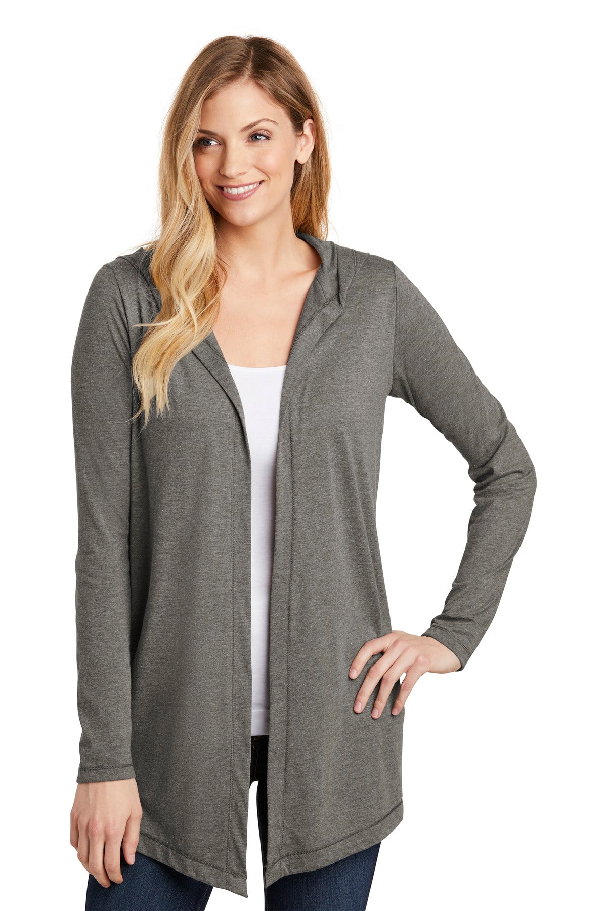 District ® Women's Perfect Tri ® Hooded Cardigan. DT156