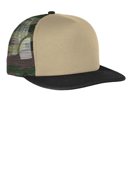 District® Flat Bill Snapback Trucker Cap. DT624