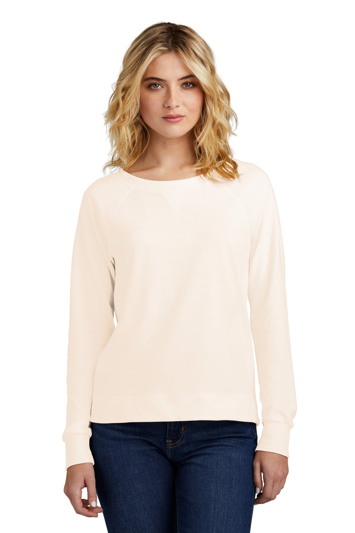 District® Women's Featherweight French Terry™ Long Sleeve Crewneck DT672